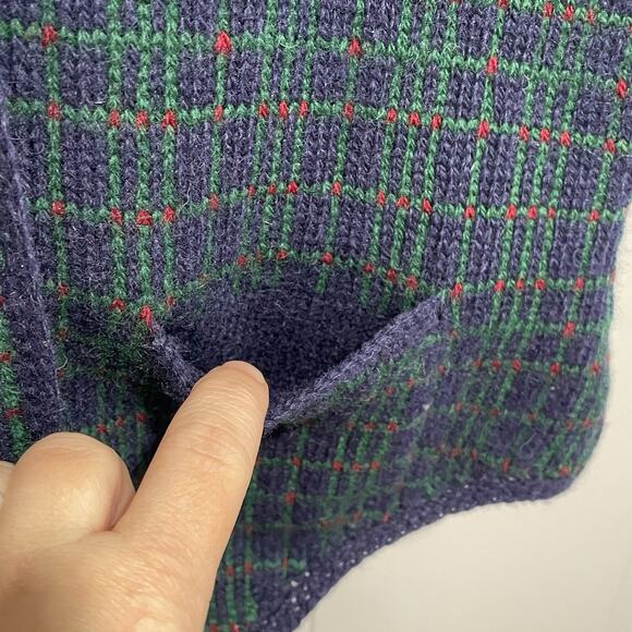 Vintage 90s Susan Bristol Shetland Wool Knit Sweater Vest Large Indie Preppy - Picture 5 of 7